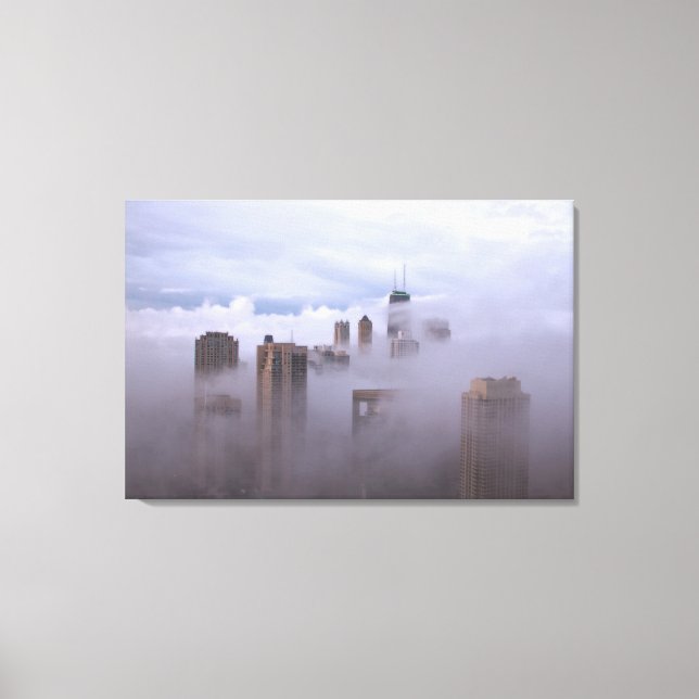 Cloudbase in City On Leinwand (Vorderseite)