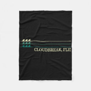 Cloudbreak Fiji Break Surfen Retro Welle Fleecedecke