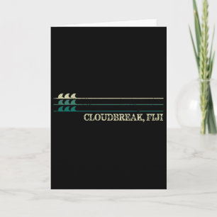 Cloudbreak Fiji Break Surfen Retro Welle  Karte