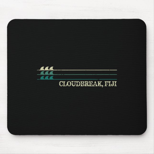 Cloudbreak Fiji Break Surfen Retro Welle  Mousepad (Vorne)