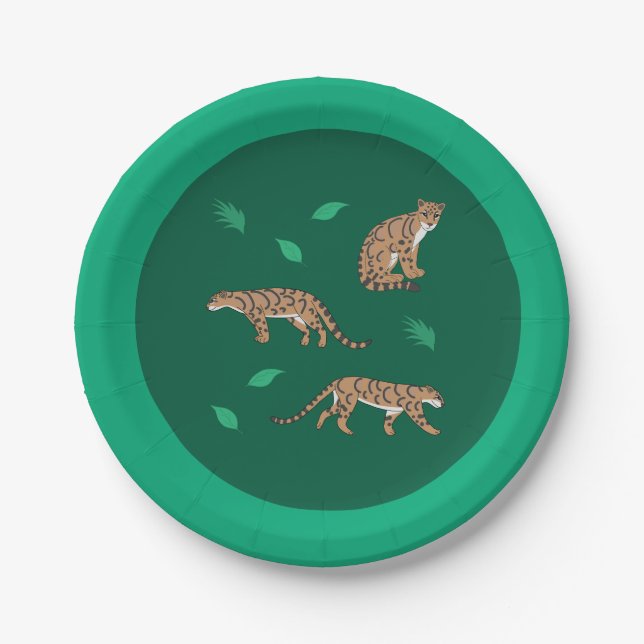 Clouded Leopard Pappteller (Vorderseite)
