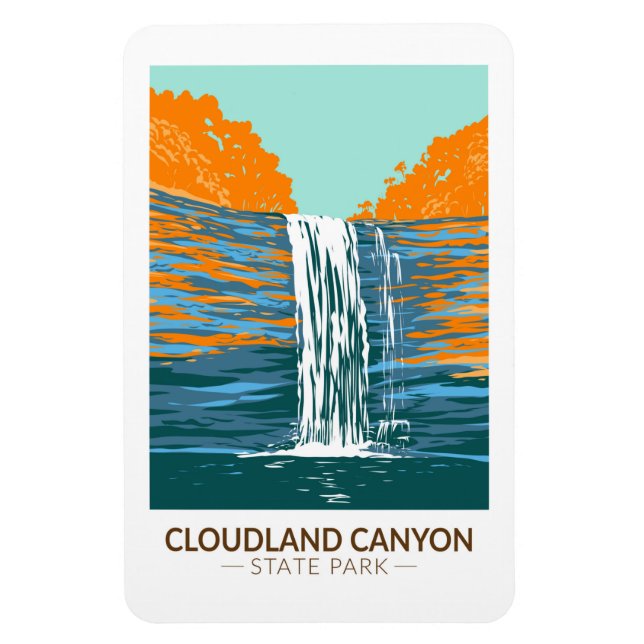 Cloudland Canyon Staat Park Georgia Vintag Magnet (Vertikal)
