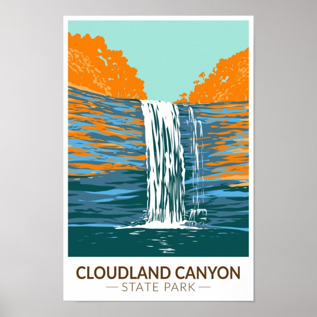 Cloudland Canyon Staat Park Georgia Vintag Poster (Vorne)