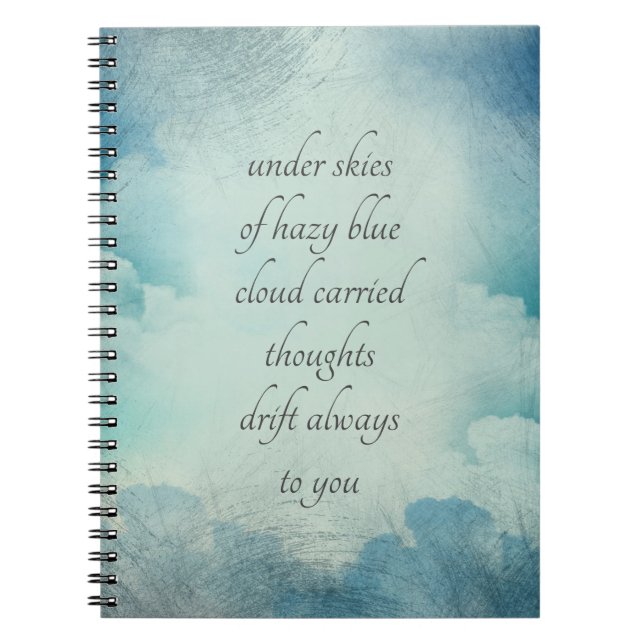 Clouds and Sky Thoughts Whimsical Vintage Style Notizblock (Vorderseite)