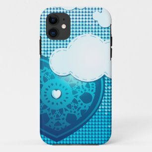 Clouds arrière - plan avec coeur, iPhone 5 coque