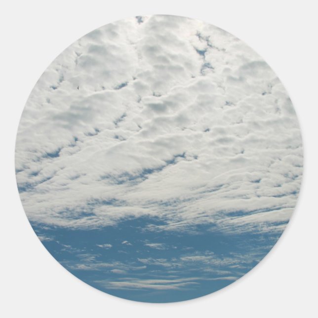 Clouds-Aufkleber Runder Aufkleber (Vorderseite)