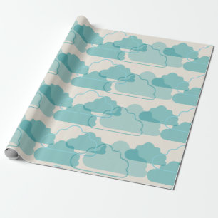 Clouds Baby Duschgeschenk Geschenkpapier