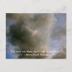 Clouds   Henry David Thoreau Quote Postkarte