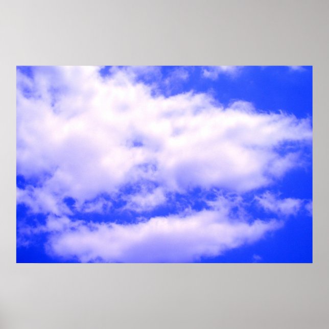 Clouds in Clear Blue Sky Poster (Vorne)