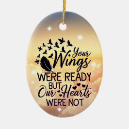 Clouds in Memory Of Loved One On Christmas Keramik Ornament