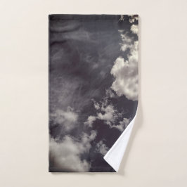 Clouds, on dark blue background handtuch