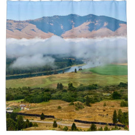 Clouds Over Flathead River Duschvorhang