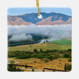 Clouds Over Flathead River Keramikornament