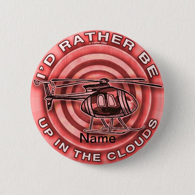 Clouds Red Helicopter Button (Vorderseite)