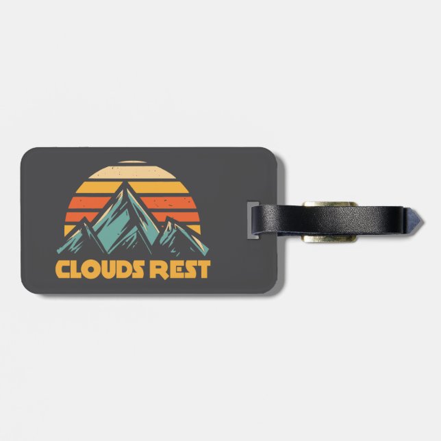 Clouds Rest Mountain Yosemite Retro Türkis Gepäckanhänger (Rückseite horizontal)