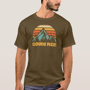Clouds Rest Mountain Yosemite Retro Türkis T-Shirt