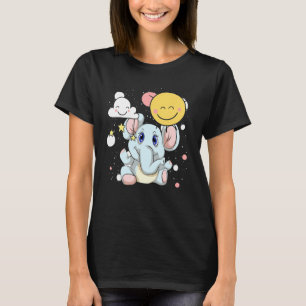 Clouds Safari Africa Zoo Animal Niedlich Baby Elep T-Shirt