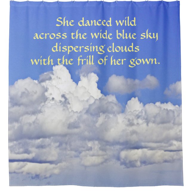 "CLOUDS" SHOWER CURTAIN DUSCHVORHANG (Vorderseite)