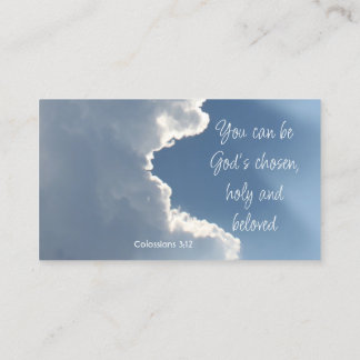 Clouds Sunlight Col 3: 12, Evangelism Card Visitenkarte