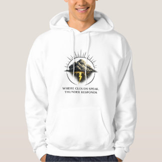 Clouds & Thunder – Inspirational Storm Logo Hoodie