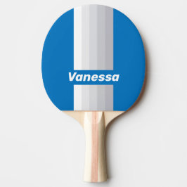 Cloudy Blue Sky Pin Stripes with Name Tischtennis Schläger
