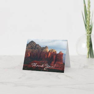 Cloudy Coffee Pot Rock in Sedona Arizona Dankeskarte