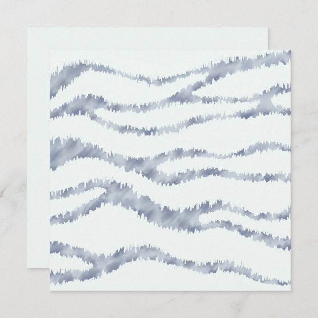 Cloudy Gray Zebra Eraser Scratch Art Karte (Vorne/Hinten)