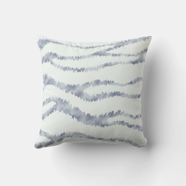 Cloudy Gray Zebra Eraser Scratch Art Kissen (Rückseite)