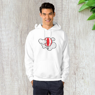 Cloudy Hot Air Ballon Mens Hoodie