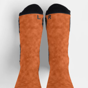 Cloudy Orange und Grau (Grau) Abstraktes Muster Socken