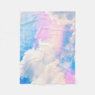 Cloudy Pastel Sky 1 Fleecedecke
