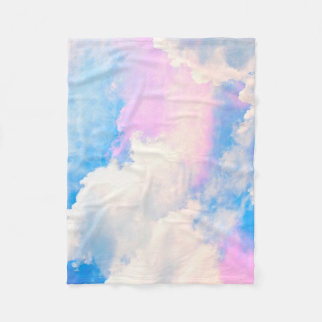 Cloudy Pastel Sky 1 Fleecedecke (Vorderseite)