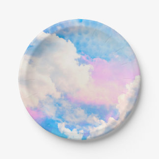 Cloudy Pastel Sky 1 Pappteller