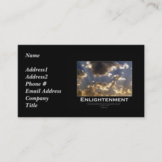 Cloudy Skies Inspiration Business Cards Visitenkarte (Vorderseite)