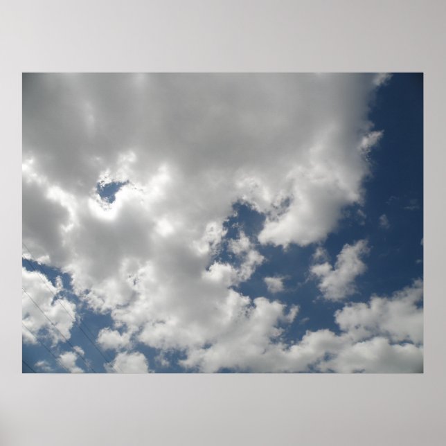 Cloudy Skies Print Poster (Vorne)