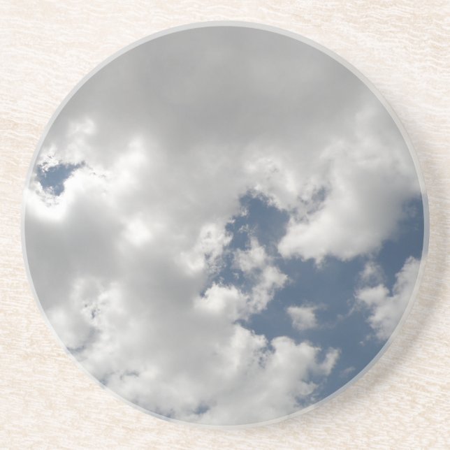 Cloudy Skies Sandstone Untersetzer (Vorne)