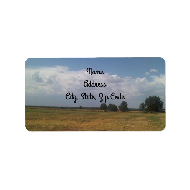 Cloudy Sky Address Labels Adressaufkleber (Vorne)