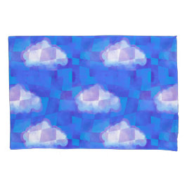 Cloudy Sky Surreal Karo Print Kissenbezug