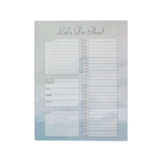 Cloudy Sky To Do List Tagesplaner Notepad Notizblock