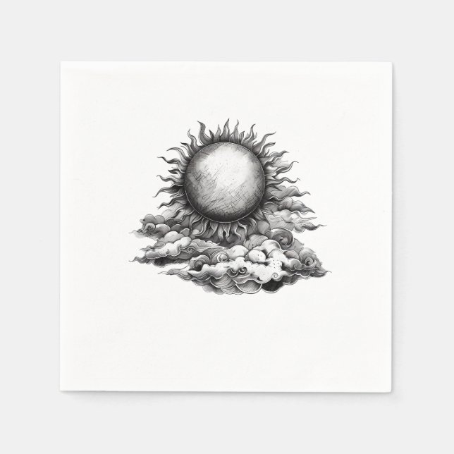 Cloudy Sun Serviette (Vorderseite)
