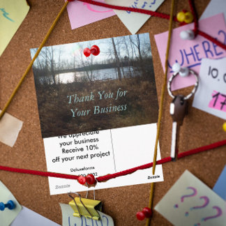 Cloudy Sunset Thank You for your Business Postkarte