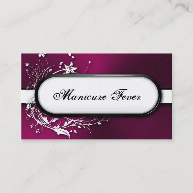 Clouez métallique floral audacieux de carte de (Devant)