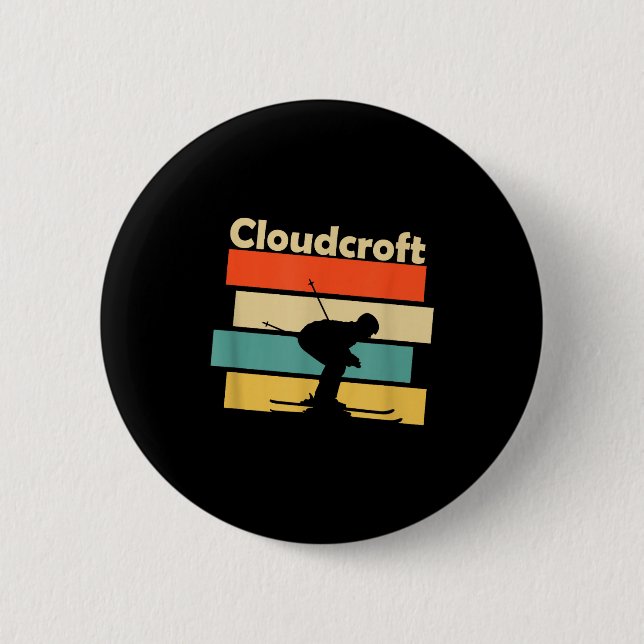Clouroft New Mexico Retro Ski  Button (Vorderseite)