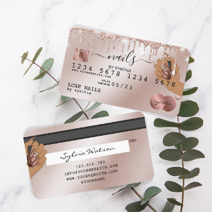 Clous Technicien Carte de crédit Styled Rose Gold