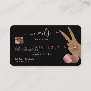 Clous Technicien Carte de crédit Styled Rose Gold 