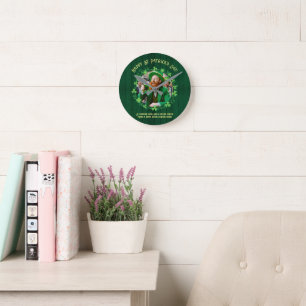 Clover & Beer Company Runde Wanduhr