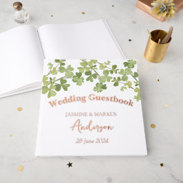 Clover Blätter Bouquet Wedding Gästebuch