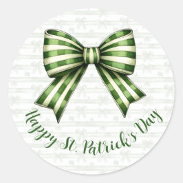 Clover & Bow St. Patrick’s Day Party Design Runder Aufkleber