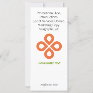 CLOVER DESIGN IN ORANGE - RACK CARD