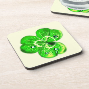 Clover Dew Drops Getränkekappe Frische Grün Getränkeuntersetzer